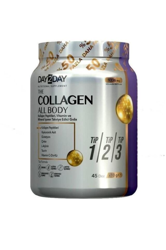 DAY2DAY The Collagen All Body Toz Form %50 Daha Fazla 450gr Vanilya Aromalı