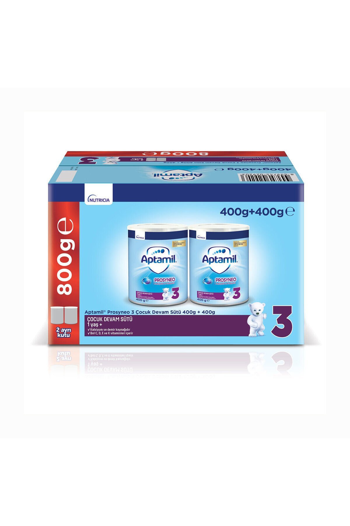 3 Çocuk Devam Sütü Prosyneo 1 Yaş 400 gr X 2 Adet