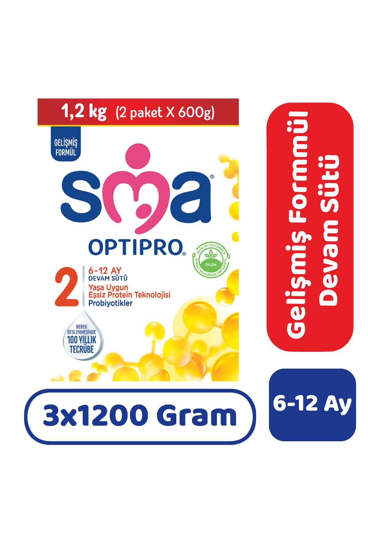 Optipro 2 Devam Sütü 1200 gr 3 Adet