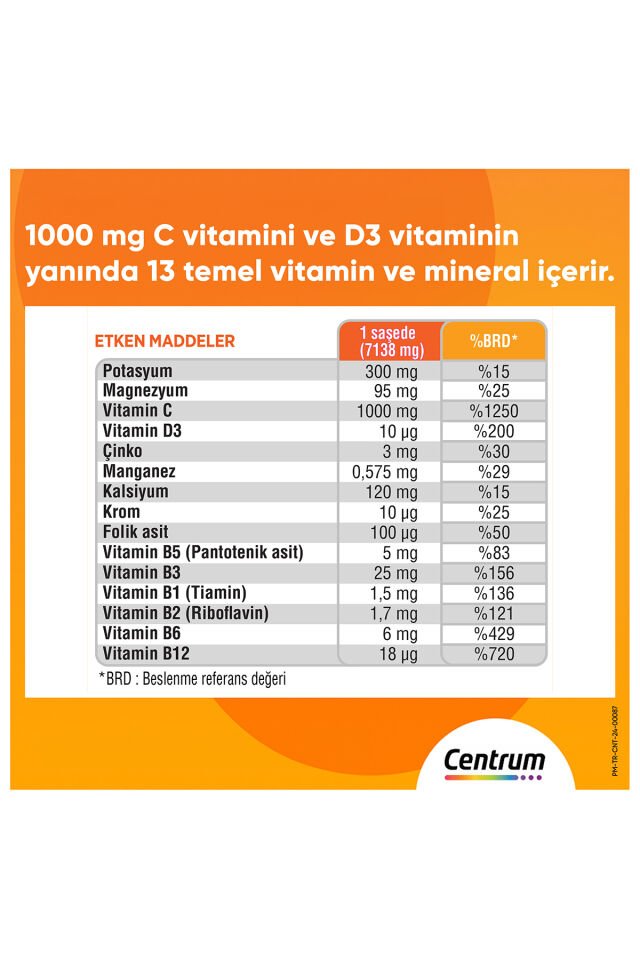 Centrum Immunity Vitamin C Max 14 Şase
