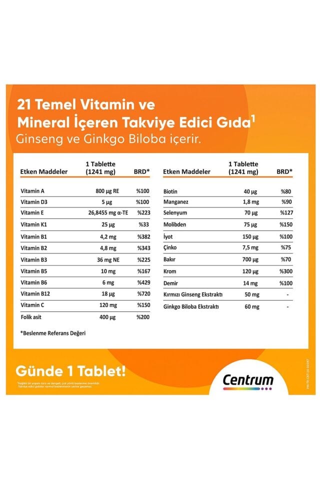 Centrum Energy 30 Tablet