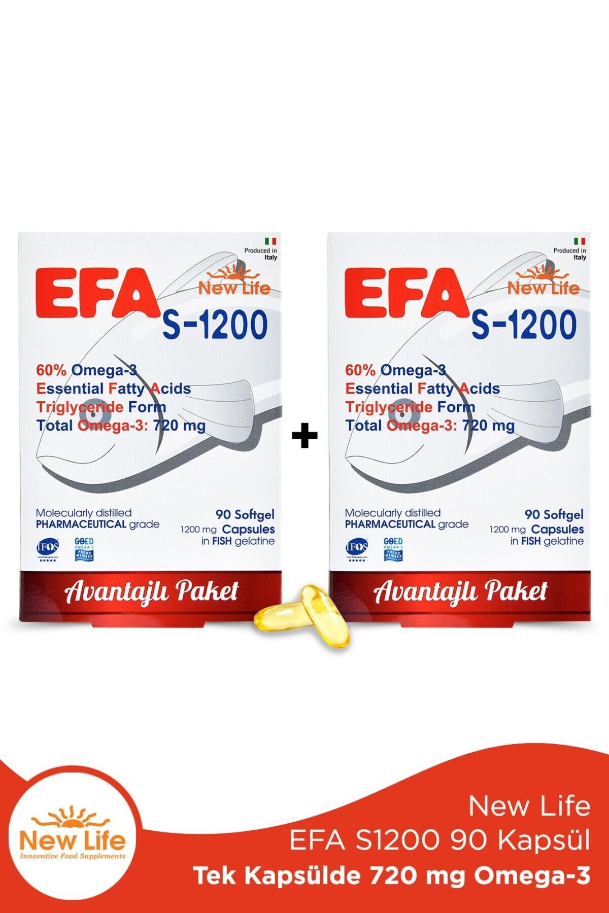 Efa S-1200 Omega-3 90 Kapsül 2 Adet