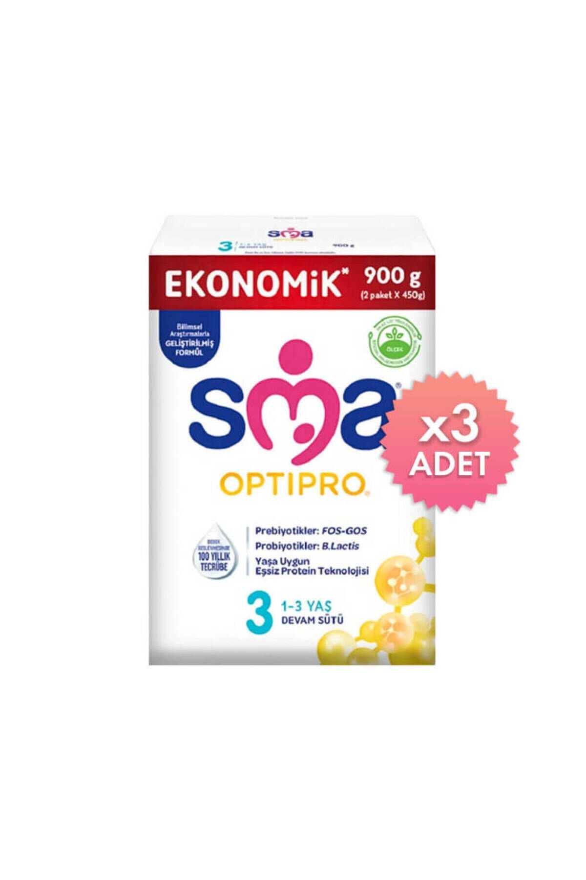 Optipro 3 Probiyotik Devam Sütü 3lü 900 gr