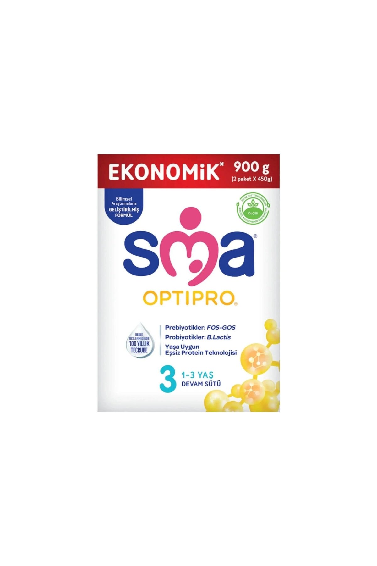 SMA Optipro Probıyotik 3 Numara Bebek Sütü 900gr