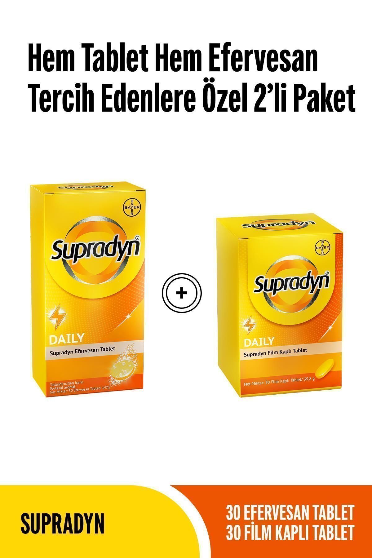 30 Efervesan Tablet 30 Film Kaplı Tablet