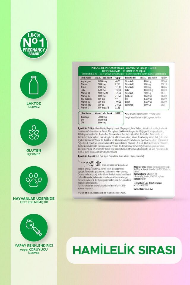 PREGNACARE Plus Omega-3 28 Tablet