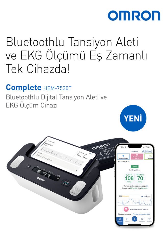 OMRON Complete EKG HEM-7530T Tansiyon Aleti