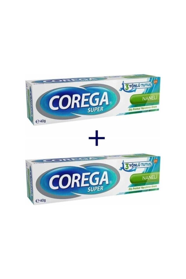 Corega Naneli Diş Protez Yapıstırıcı Krem 40g-2 adet