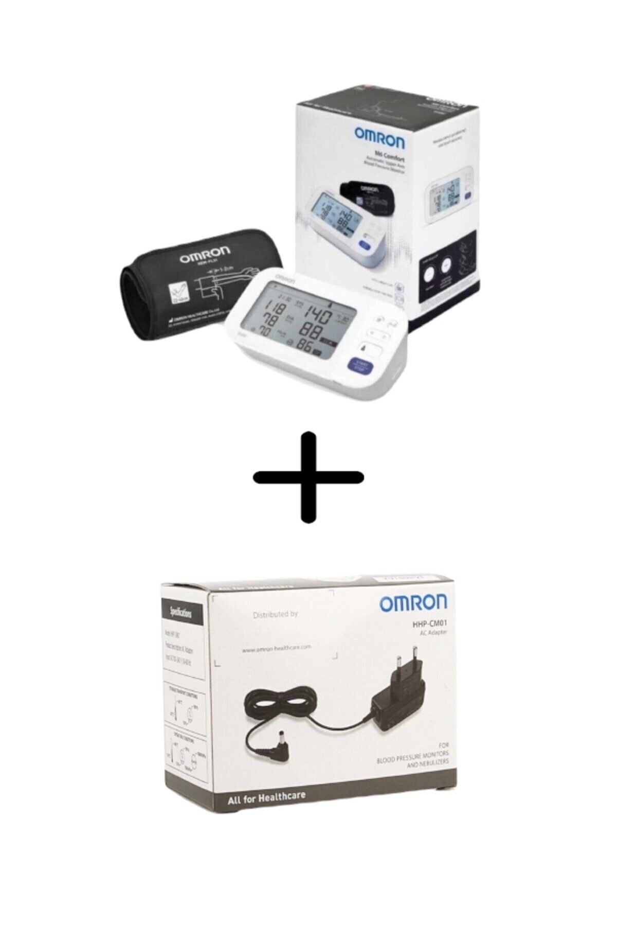 M6 Comfort Hem-7360-e Dijital Koldan Ölçer Tansiyon Aleti - Adaptör