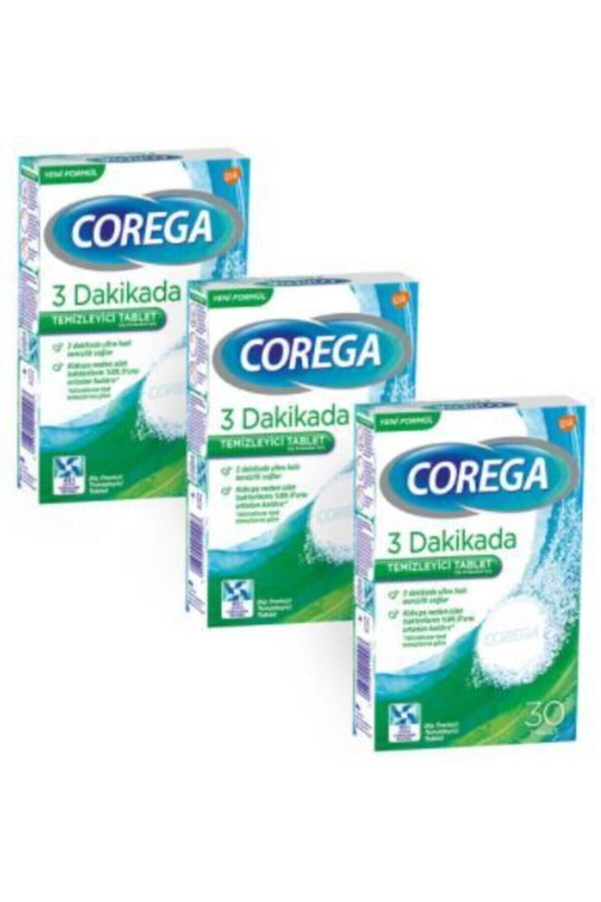 Corega 3 Dakikada Temizleyici 30 Tablet+3 Adet