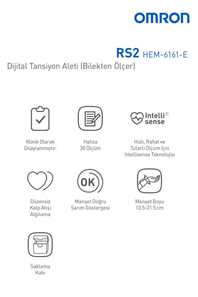 Omron Rs2 HEM-6161-E Tansiyon Aleti