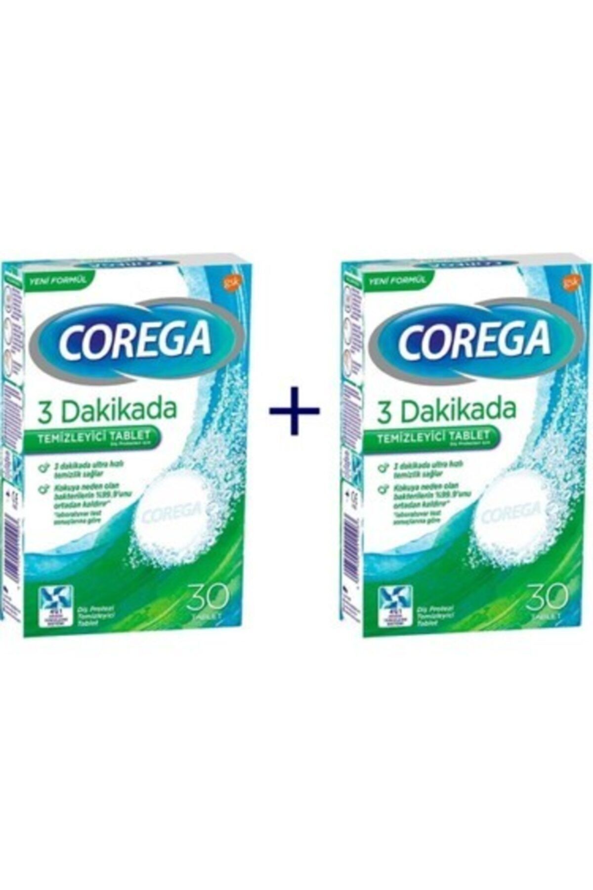 Corega 3 Dakikada Temizleyici 30 Tablet+2 Adet