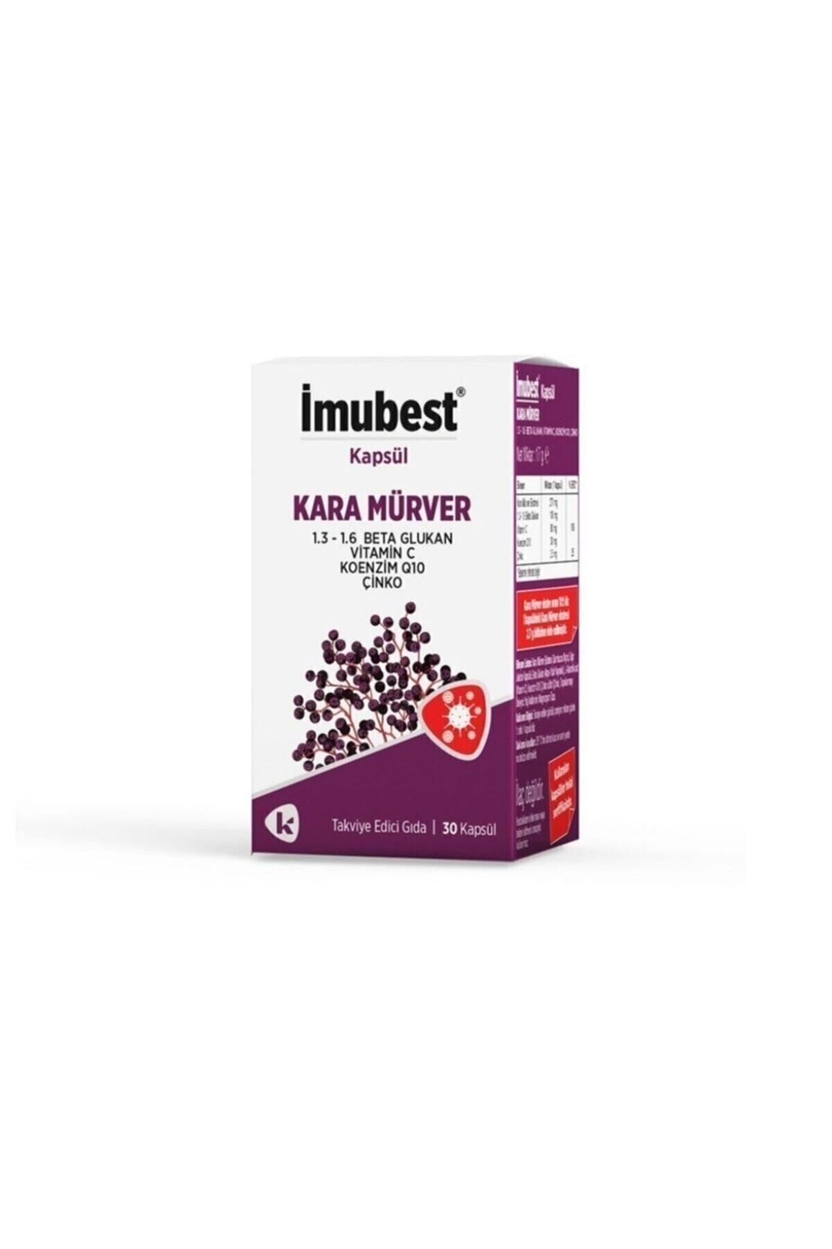 Imubest Kara Mürver Beta Glukan Vitamin C Koenzym Q-10 Ve Çinko Içeren 30 Kapsül