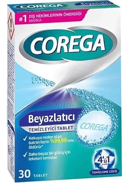 COREGA Beyazlatıcı Temizleyici 30 Tablet