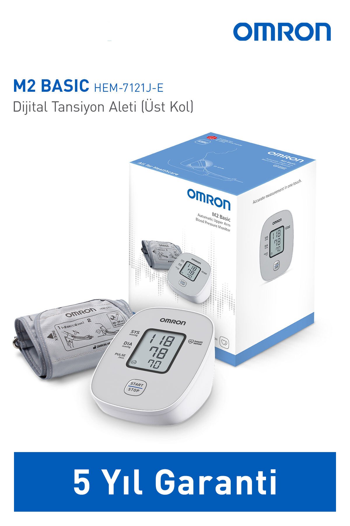 OMRON M2 Basic HEM-7121J-E Tansiyon Aleti