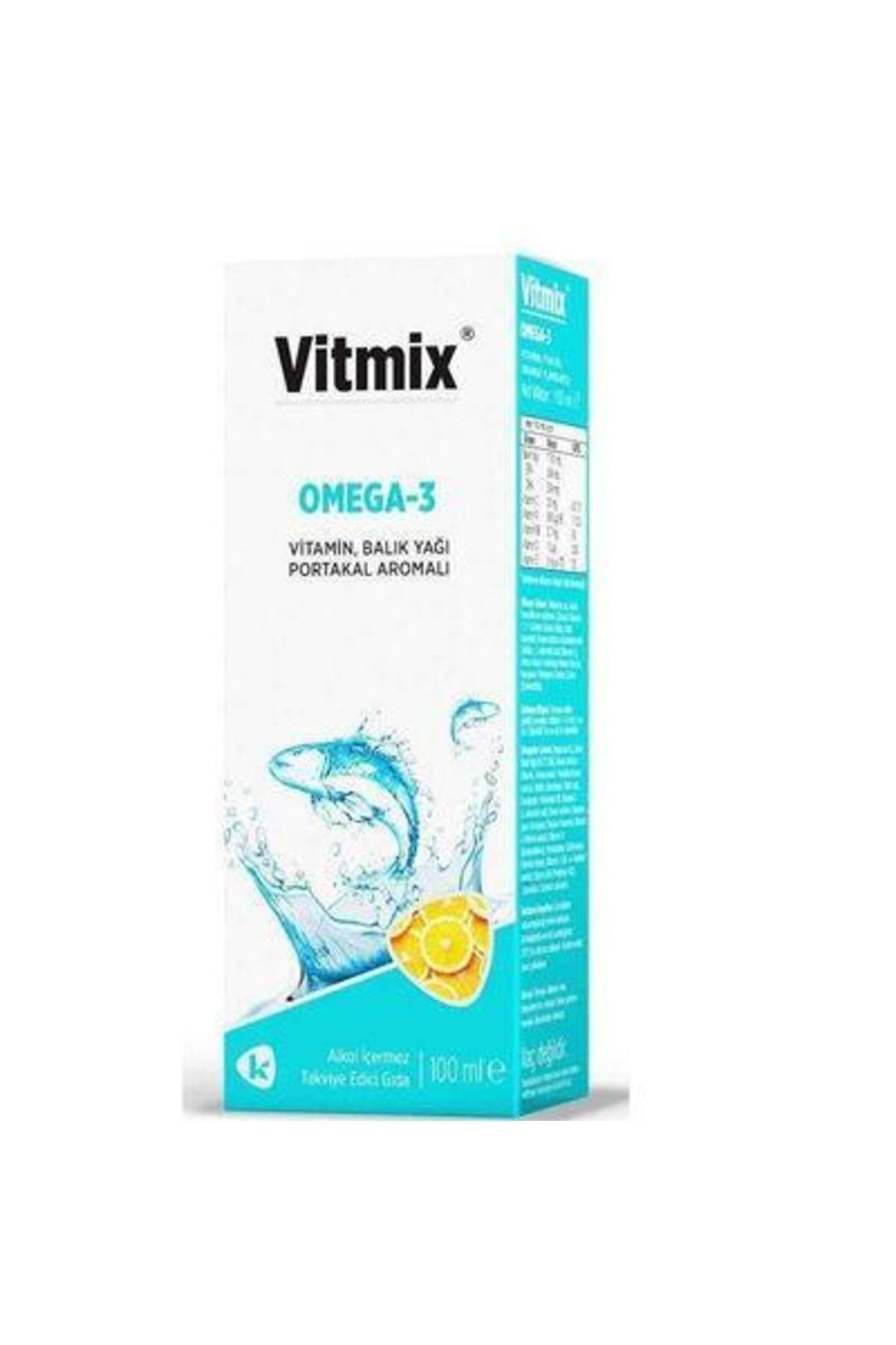 VİTMİX Omega 3 Balık Yağı Vitaminli Şurup 100ml
