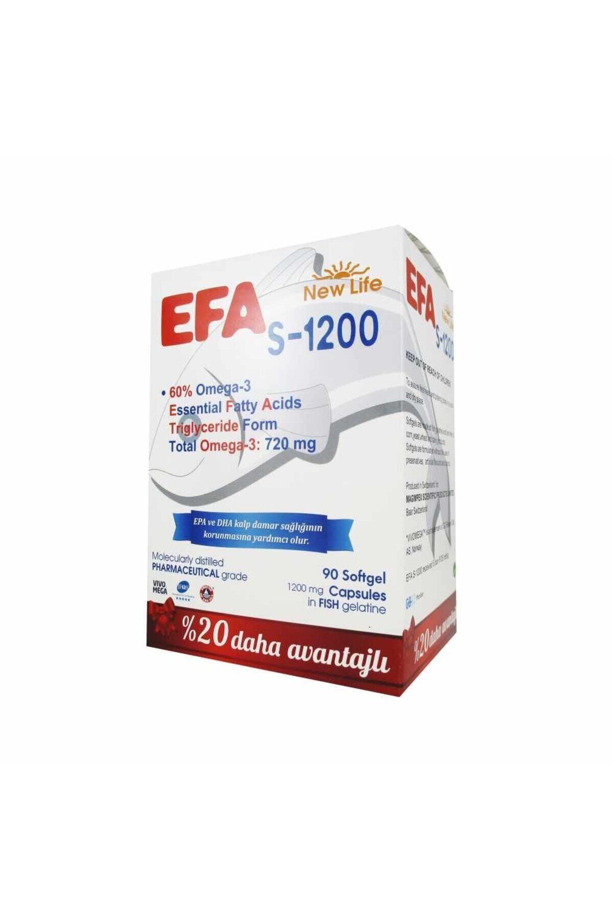 New Life Efa S-1200 Omega-3 90 Kapsül