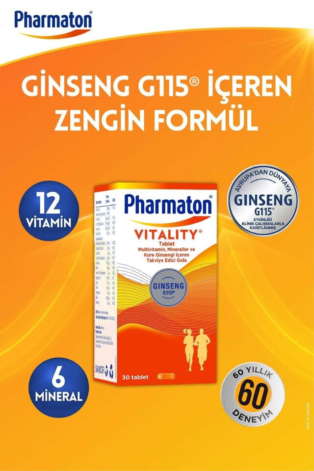 PHARMATON Vitality 30 Tablet