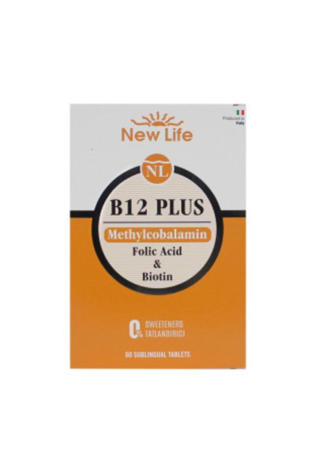 New Life B12 Plus Folik Asit Ve Biotin İçeren Dilaltı 60 Kapsül
