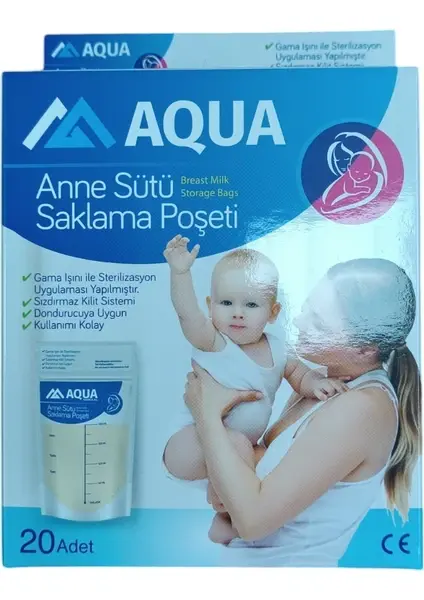 Aqua Süt Saklama Poşeti 20 Adet