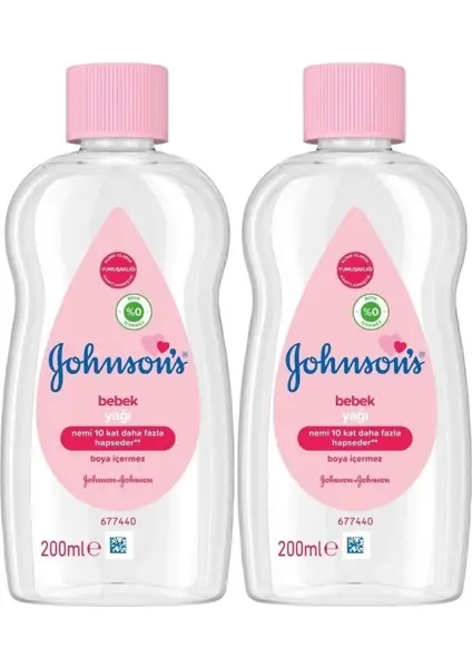 Johnson's Baby Nemlendirici Bebek Yağı 200 ml-2 Adet