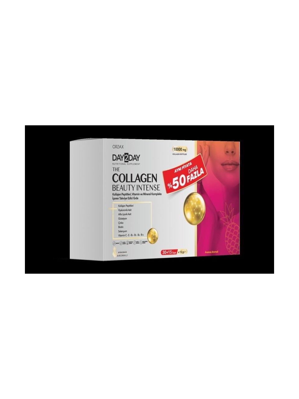 DAY2DAY The Collagen Beauty Intense Ananas Aromalı 45 Saşe %50 Daha Fazla